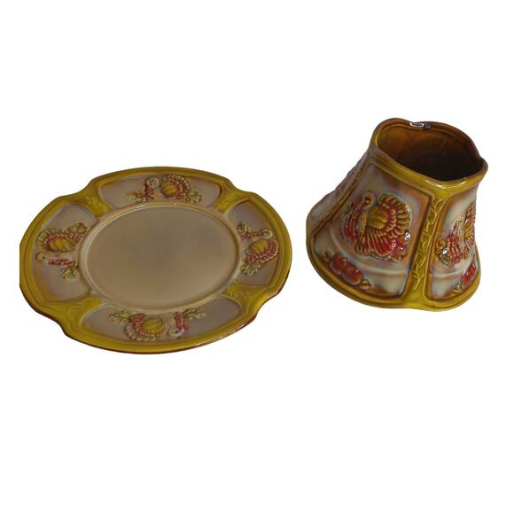 Tii Collections Candle Shade and Plate Thanksgiving Fall - Picture 3 of 7